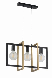 Lampa wisząca Sigma EDEN 3 czarny/złoty