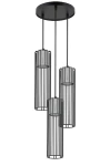 Lampa wisząca Sigma 33457 FOBIA 3 czarny/srebrny