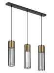 Lampa wisząca Sigma FOBIA 3 prosty czarny/złoty