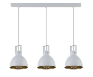 Lampa wisząca Sigma MARS 3 prosty biały/złoty