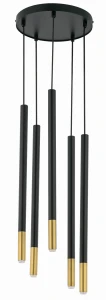 Lampa wisząca Sigma SOPEL DUE 5 czarny/złoty