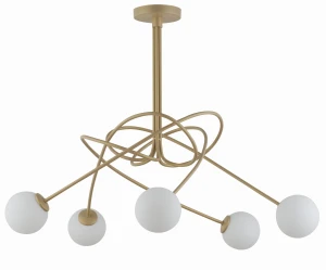 Lampa wisząca Sigma VELVET 5 złoty beż
