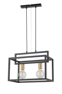 Lampa wisząca Sigma VIGO 2 czarny/złoty