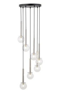 Lampa wisząca Sigma DAISY 40754 czarny,srebrny