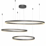 Lampa wisząca HALO PENDANT 100+80+60 BK czarna 3xLED wys.15-220cm