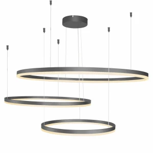 Lampa wisząca HALO PENDANT 100+80+60 BK czarna 3xLED wys.15-220cm