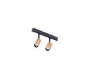NIKKI 2 TRACK MAGNETIC 2x3W 3000K GO/BK