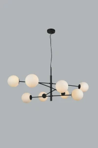 Lampa wisząca OVIEDO 8 BK/BK czarna 8xG9 wys.154cm
