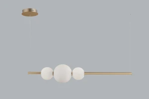 Lampa wisząca SANDRA 3 GO złota 1xLED wys.132cm