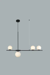 Lampa wisząca SANTANDER BK czarna 4xG9 wys.135cm