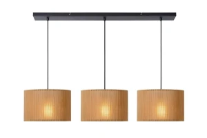 Lampa wisząca Lucide MAGIUS 03429/03/30 drewniany, czarny