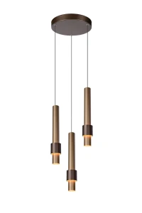 Lampa wisząca Lucide MARGARY 24402/15/96 brązowy i odzienie brązu, złoty
