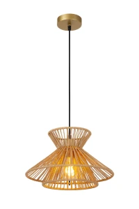 Lampa wisząca Lucide TASMAN 10420/32/72 drewniany, złoty