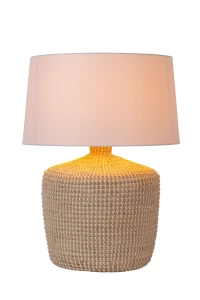 Lampa stołowa Lucide AMBALA 10551/81/73 drewniany, biały