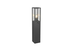 Lampa zewnętrzna stojąca Trio KORIEL DL142401869 CZUJNIK RUCHU antracyt