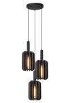 Lampa wisząca Lucide RAFAL 45492/13/36 szary, czarny