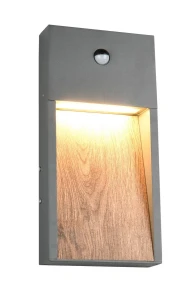 Kinkiet zewnętrzny Trio SALMON - CZUJNIK RUCHU 246969135 drewniany