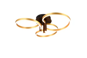 Plafon Trio CARUSO 648110680 czarny, złoty