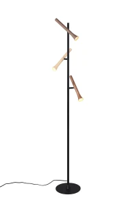 Lampa podłogowa Trio FIATO 452010317 czarny, brązowy