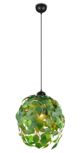Lampa wisząca RL LEAVY R10461915 czarny, zielony