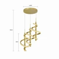 Lampa wisząca Aviano CLARET Złoty 9209-0315