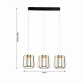 Lampa wisząca Aviano XARA Czarny 7210-0310