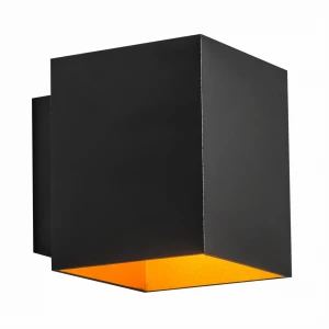 Kinkiet Zumaline 91063 SOLA WL SQUARE CZARNY+ZŁOTY