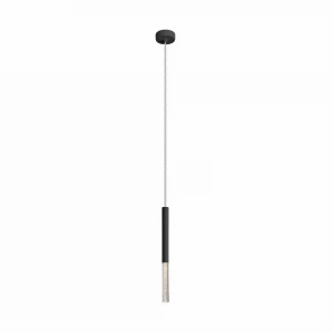 Lampa wisząca Zumaline P0461-01E-P7P7 ONE czarna 1xLED wys.60-141cm