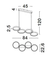Lampa wisząca MAGNUS 3000K 41W