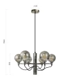 Lampa wisząca Aviano CLASSICO czarny chrom 6221-0610