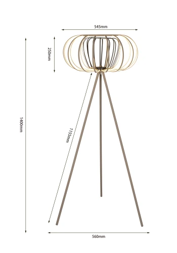 Lampa podłogowa Aviano SALO piaskowy / czarny 3033-113S