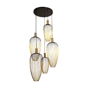 Lampa wisząca Lucide AURELIE 21442/15/10 złota
