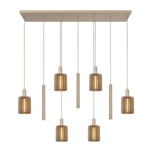 Lampa wisząca Lucide LAMBRES 45410/09/41 beżowa