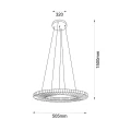 Lampa wisząca pozioma NEXO Z3 czerwona terakota średnica 50 cm 4000K