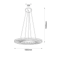 Lampa wisząca pozioma NEXO Z4 czerwona terakota średnica 100 cm 4000K