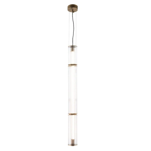 Lampa wisząca pojedyncza dzielona MEREZI 2 mosiądz patyna mat 3000K