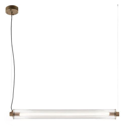 Lampa wisząca pozioma MEREZI 4 mosiądz patyna mat 3000K