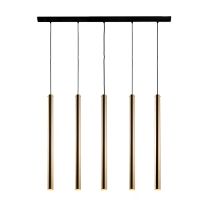 Lampa wisząca Antigo Akadi 5 Mosiądz polerowany-czarna (700 mm) 8887