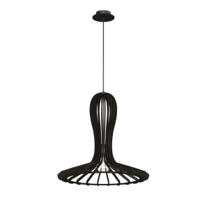 Lampa wisząca Antigo Rina Czarna sklejka (460 mm) 5021