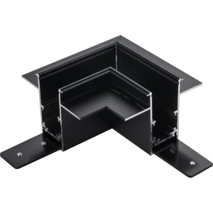 Łącznik Antigo L podtynkowy szynoprzewodu magnetycznego Komatsu 48V Czarny 6509