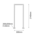 Lampa stojąca ogrodowa Antigo Taketa Antracyt (2140 mm) 9929