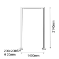 Lampa stojąca ogrodowa Antigo Taketa Antracyt (2140 mm) 9930