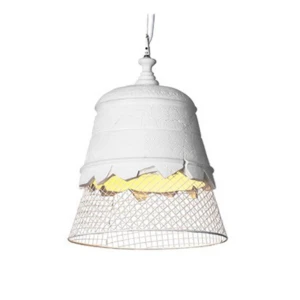 Lampa wisząca Domenica biało złota 50cm Karman
