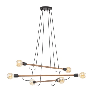 Lampa wisząca 4950 TK Lighting HELIX wood orzech 6