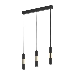 Lampa wisząca 4757 TK Lighting VIVIEN czarny/złoty 3 Listwa