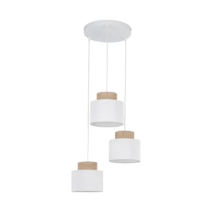 Lampa wisząca 2594 TK Lighting DUO biały Juta 3 Koło