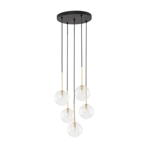 Lampa wisząca 5943 TK Lighting NILOS czarny / złoty 5