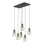 Lampa wisząca 11150 TK Lighting SOPHIA zielony Cognac 6xe14