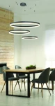 Lampa wisząca HALO pendant 120+100+80 cct bk + remote control
