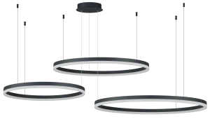 Lampa wisząca HALO pendant 100+80+60 cct bk + remote control